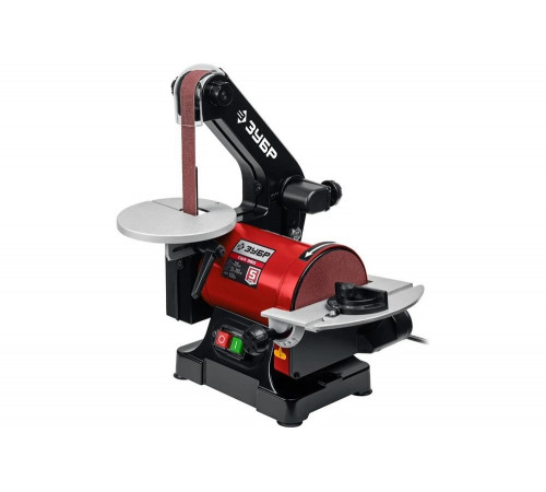 ЗУБР   d 125 мм, 25 х 762 мм лента, 350 Вт, тарельчато - ленточный шлифовальный станок  (СШЛ-350)