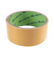 Клейкая двусторонняя лента СИБРТЕХ 38 мм х 5 м, на полипропиленовой основе 88712