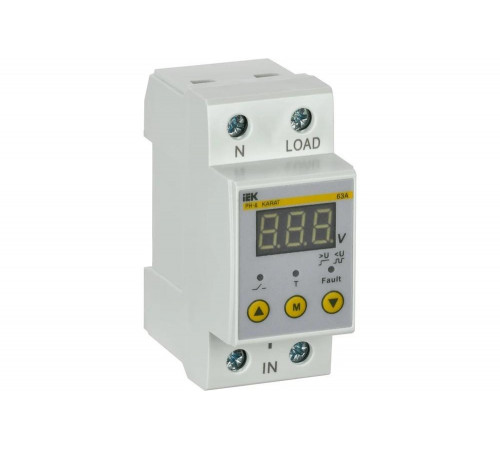 Однофазное реле напряжения IEK рн-д 36мм 63а IVR21-1-63