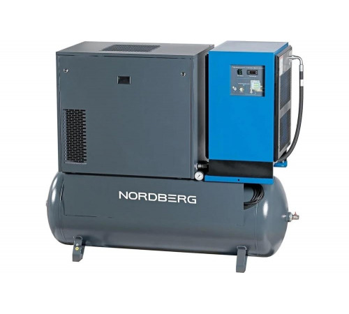 Винтовой компрессор NORDBERG 11 кВт, 10 Бар, 1400л/мин, ресивер 500 л, осушитель NCS500/1400-10D