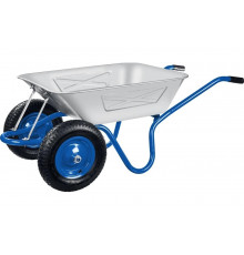 Усиленная строительная двухколесная тачка Зубр Профессионал ПТ-350 39913