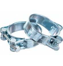 Металлические хомуты СИБРТЕХ, силовые, 52-55мм, ширина 22мм, шарнирный, W1, 2шт 47541