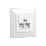 Внутренняя информационная розетка IEK ITK RJ45 кат. 5Е UTP 2 порта CS2-1C5EU-2-1