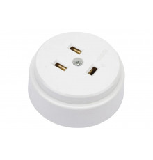 Разборная розетка для плиты IEK РПпл10-01-Ст, с заземляющим контактом, открытой установки, 32А, белая ERP10-32-01-K01