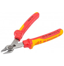 Прецизионные бокорезы KNIPEX Electronic Super Knips VDE, без фаски, L-125 мм, INOX KN-7806125