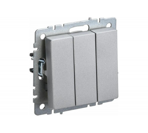 Трехклавишный выключатель IEK Brite вс10-3-0-бра