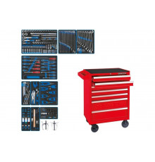 Набор инструментов KING TONY "DRIVE" в красной тележке, 251 предмет 934-251MRV