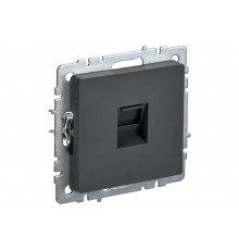 Компьютерная розетка rj45 IEK Brite рк10-брг категория 5e, графит BR-K10-1-K53