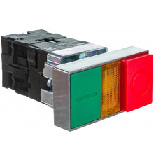 Кнопка управления IEK LAY5-BW8465, "I-O", сдвоенная с подсветкой BBD40-BW-K51