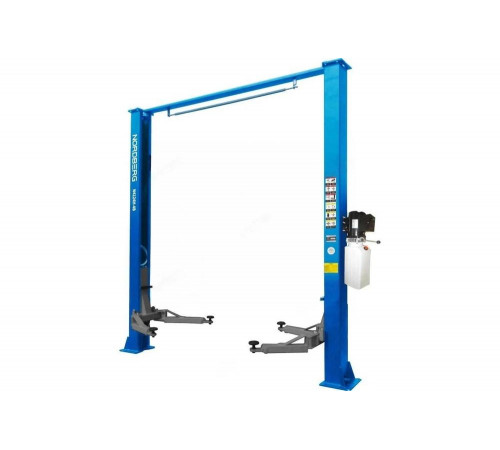 Подъемник NORDBERG 2-стоечный, 4 т, с верхней синхронизацией, 220 В, синий N4124H-4B_220