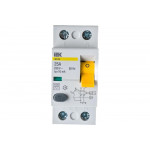 Выключатель дифференциального тока IEK ВД1-63 2п, 25A, 10mA, тип AC, ИЭК MDV10-2-025-010