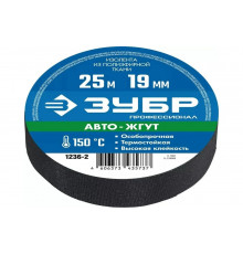 Термостойкая текстильная изолента ЗУБР Авто-Жгут 19 мм х 25 м 1236-2