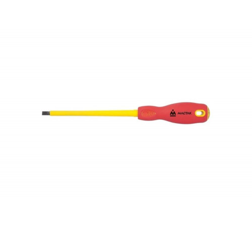 Отвертка шлицевая Slotted 6.5х150 мм, диэлектрическая МАСТАК 040-65150E