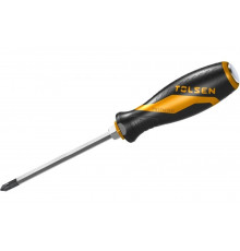 Отвертка крестовая TOLSEN "GRIPro" Phillips №2, 150 мм, силовая TT20125