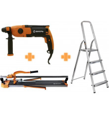 Набор инструментов Вихрь: перфоратор + стремянка + плиткорез 902/10