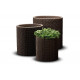 Комплект кашпо Keter CYLINDER PLANTERS S+M+L, графит 230217