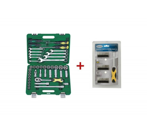 Набор инструмента 42 предмета + набор отверток с битами НОБ-26 на 1/4" Арсенал 8097440