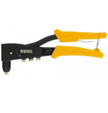 Заклепочник Denzel ручной, 255 мм, литой, усиленный, заклепки 2,4-3,2-4,0-4,8 мм 40441