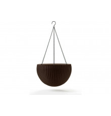 Подвесное кашпо Keter Rattan Style Hanging коричневый 229544