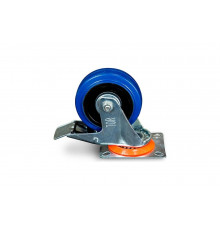 Колесо поворотное резина SRCLb 42 100 мм с тормозом (N) TOR 1024207