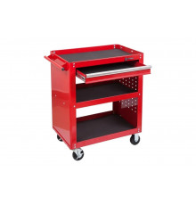 Красная открытая тележка (3 полки и ящик) МАСТАК 520-01580
