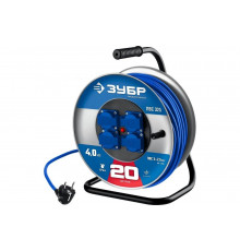 Силовой удлинитель на стальной катушке ЗУБР Пвс 325 ПВС 3x2.5 20м 55102-20