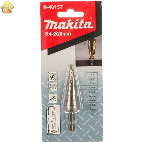 Ступенчатое сверло по металлу Makita D-40157