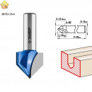 ЗУБР 25.4 x 25 мм, угол 90°, фреза пазовая галтельная V-образная 28752-25.4 Профессионал