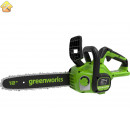 Цепная пила аккумуляторная GreenWorks 24V, 30см, бесщеточная, c 1хАКБ 4 Ач c USB и ЗУ 2007007USB4