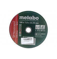 Круг отрезной по нержавеющей стали 180x1.6x22,23 мм Metabo SP-Novorapid RU 617166000