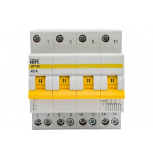 Трехпозиционный выключатель-разъединитель IEK ВРТ-63, 4P, 40А MPR10-4-040