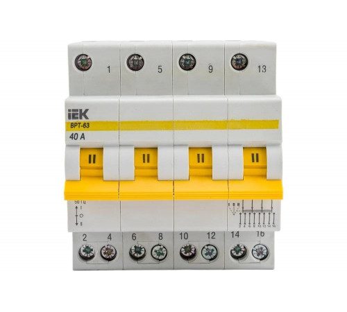 Трехпозиционный выключатель-разъединитель IEK ВРТ-63 0.917,  220 мм,  87мм,  77мм, Арт. MPR10-4-040