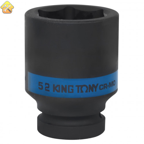 Головка торцевая ударная глубокая шестигранная 1", 52 мм KING TONY 843552M