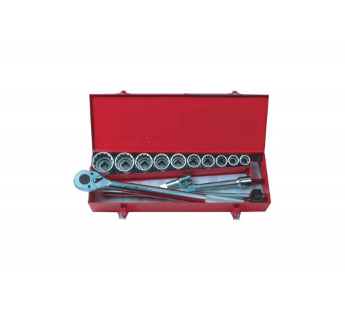 Набор торцевых головок с принадлежностями (3/4", двенадцатигранные, 22-50 мм, 14 предметов) KING TONY 6014MR