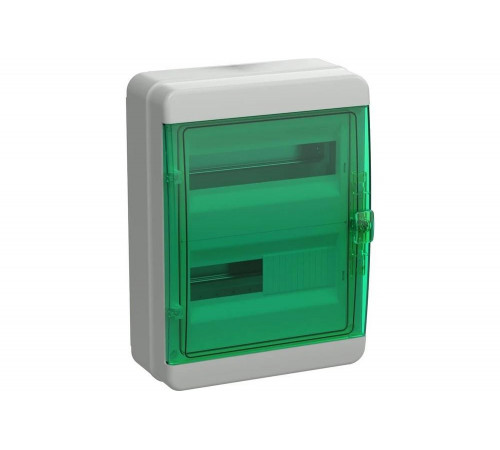 Корпус пластиковый IEK TEKFOR КМПн-24 IP65 зеленая прозрачная дверь TF5-KP72-N-24-65-K03-K06
