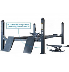 Подъемник 4-стоечный NORDBERG 5 т, c траверсой от гидростанции 3 т, для сход-развала, 380 В, серый 4450_MG(Pwr)