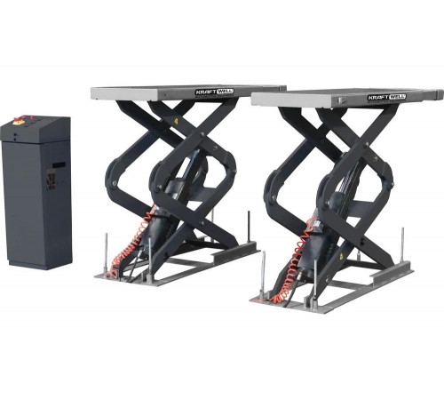 Ножничный короткий заглубляемый подъёмник KraftWell г/п 3600 кг., цвет серый KRW360SU