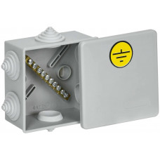 Коробка IEK КУП КМ41360 85x85x40мм ip44 6 вв. (7035) UKO21-085-085-040-K41-44U