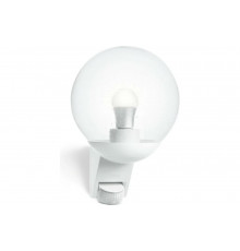 Настенный уличный светильник с датчиком движения Steinel L 585 S IP 44 white clear E27 1х60 Вт 005917