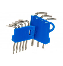 Набор ключей имбусовых Зубр "Эксперт" Мини для точных работ Cr-V TORX Т5-Т20 с отверстием для защищенного крепежа 8 шт. 27477-H8