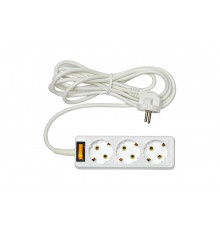 Бытовой удлинитель RUCELF с кнопкой, 3 гнезда, ПВС 3х1 RU-03-310-10PZK 00-00003180