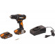 Аккумуляторная дрель-шуруповерт WORX WX108 45Нм, 20В, 2Ач x2, ЗУ 2А, кейс