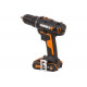 Аккумуляторная дрель-шуруповерт WORX WX108 45Нм, 20В, 2Ач x2, ЗУ 2А, кейс