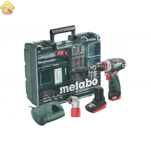 Аккумуляторный винтоверт Metabo PowerMaxx BS Quick Pro с набором оснастки 600157880