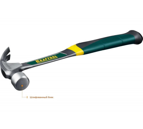 KRAFTOOL 560 г, молоток-гвоздодер цельнокованый THOR 20270