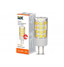 Светодиодная лампа IEK corn капсула 3,5вт 230в 3000к керамика g4 LLE-CORN-4-230-30-G4