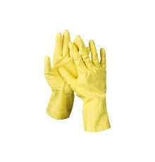 Латексные перчатки DEXX х/б напыление, рифлёные, S 11201-S
