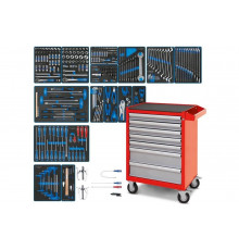 Набор инструментов KING TONY "BOARD" в красной тележке, 325 предметов 934-325AMR