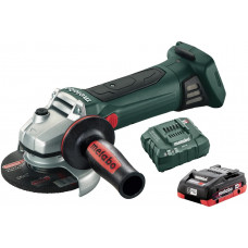 Аккумуляторная углошлифовальная машина Metabo W18 LTX 125 + 3.5 Ач LiHD + ЗУ ASC 55 T0333