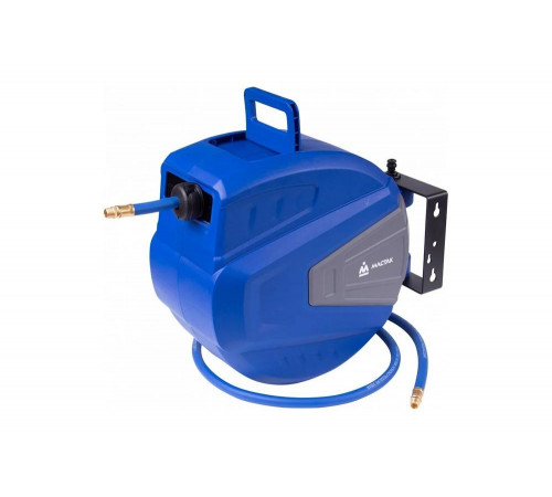 Шланг пневматический 10х15 мм, 15 м, на автоматической катушке, полиуретановый, резьба 1/4" МАСТАК 681-10115HR